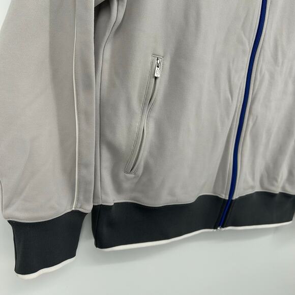 VTG y2k Men's Grey Nike Sportswear White Piping Full Zip Track Jacket Size Large - Picture 6 of 8